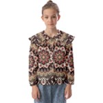 Seamless Pattern Floral Flower Kids  Peter Pan Collar Blouse