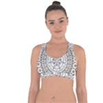 Vector Mandala Drawing Decoration Cross String Back Sports Bra