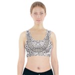 Vector Mandala Drawing Decoration Sports Bra With Pocket