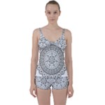 Vector Mandala Drawing Decoration Tie Front Two Piece Tankini