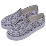 Vector Mandala Drawing Decoration Kids  Canvas Slip Ons
