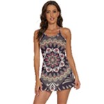 Seamless Pattern Floral Flower 2-in-1 Flare Activity Dress