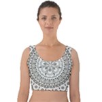 Vector Mandala Drawing Decoration Velvet Crop Top