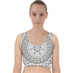 Vector Mandala Drawing Decoration Velvet Racer Back Crop Top