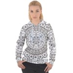 Vector Mandala Drawing Decoration Women s Overhead Hoodie
