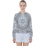 Vector Mandala Drawing Decoration Women s Tie Up Sweat