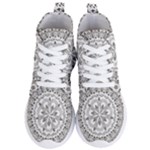Vector Mandala Drawing Decoration Women s Lightweight High Top Sneakers