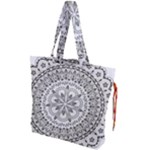 Vector Mandala Drawing Decoration Drawstring Tote Bag
