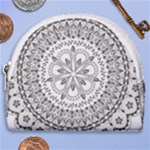 Vector Mandala Drawing Decoration Horseshoe Style Canvas Pouch