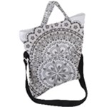 Vector Mandala Drawing Decoration Fold Over Handle Tote Bag