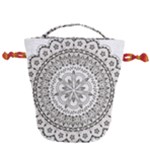 Vector Mandala Drawing Decoration Drawstring Bucket Bag