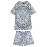 Vector Mandala Drawing Decoration Kids  Swim T-Shirt and Shorts Set