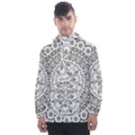 Vector Mandala Drawing Decoration Men s Front Pocket Pullover Windbreaker