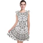 Vector Mandala Drawing Decoration Tie Up Tunic Dress