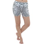 Vector Mandala Drawing Decoration Lightweight Velour Yoga Shorts