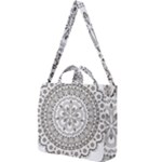 Vector Mandala Drawing Decoration Square Shoulder Tote Bag