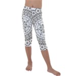 Vector Mandala Drawing Decoration Kids  Lightweight Velour Capri Leggings 