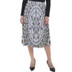 Vector Mandala Drawing Decoration Classic Velour Midi Skirt 