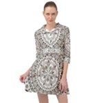 Vector Mandala Drawing Decoration Mini Skater Shirt Dress