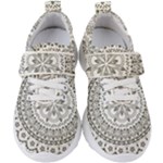 Vector Mandala Drawing Decoration Kids  Velcro Strap Shoes