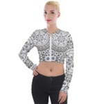 Vector Mandala Drawing Decoration Long Sleeve Cropped Velvet Jacket