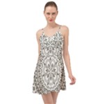 Vector Mandala Drawing Decoration Summer Time Chiffon Dress