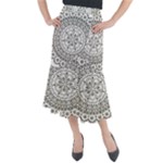 Vector Mandala Drawing Decoration Midi Mermaid Skirt