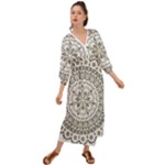 Vector Mandala Drawing Decoration Grecian Style  Maxi Dress