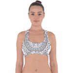 Vector Mandala Drawing Decoration Cross Back Hipster Bikini Top 