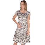Vector Mandala Drawing Decoration Classic Short Sleeve Dress
