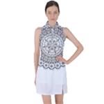 Vector Mandala Drawing Decoration Women s Sleeveless Polo T-Shirt
