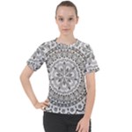 Vector Mandala Drawing Decoration Women s Sport Raglan T-Shirt