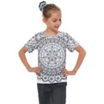 Vector Mandala Drawing Decoration Kids  Mesh Piece T-Shirt