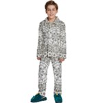 Vector Mandala Drawing Decoration Kids  Long Sleeve Velvet Pajamas Set
