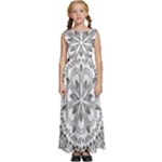 Vector Mandala Drawing Decoration Kids  Satin Sleeveless Maxi Dress