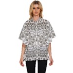 Vector Mandala Drawing Decoration Women s Batwing Button Up Shirt