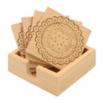 Vector Mandala Drawing Decoration Bamboo Coaster Set