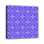 Decor Pattern Blue Curved Line Mini Canvas 6  x 6  (Stretched)