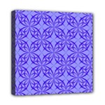 Decor Pattern Blue Curved Line Mini Canvas 8  x 8  (Stretched)