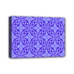 Decor Pattern Blue Curved Line Mini Canvas 7  x 5  (Stretched)