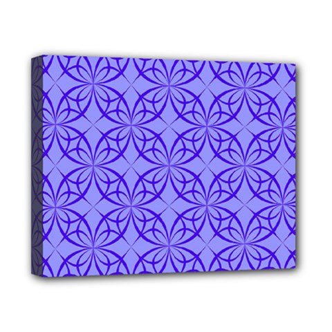 Decor Pattern Blue Curved Line Canvas 10  x 8  (Stretched) from ArtsNow.com