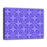 Decor Pattern Blue Curved Line Canvas 16  x 12  (Stretched)