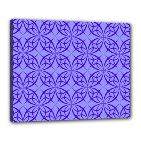 Decor Pattern Blue Curved Line Canvas 20  x 16  (Stretched) from ArtsNow.com