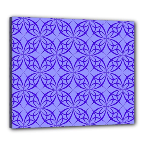 Decor Pattern Blue Curved Line Canvas 24  x 20  (Stretched) from ArtsNow.com