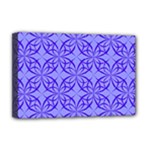 Decor Pattern Blue Curved Line Deluxe Canvas 18  x 12  (Stretched)