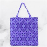 Decor Pattern Blue Curved Line Grocery Tote Bag
