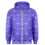 Decor Pattern Blue Curved Line Men s Zipper Hoodie