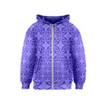 Decor Pattern Blue Curved Line Kids  Zipper Hoodie