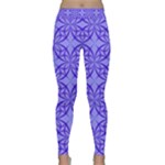 Decor Pattern Blue Curved Line Classic Yoga Leggings