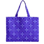 Decor Pattern Blue Curved Line Zipper Mini Tote Bag